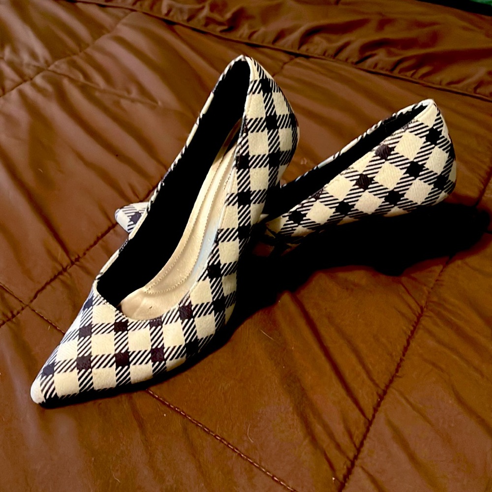 Checker heels super comfortable